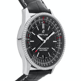  Shop Authentic Breitling Navitimer Automatic 38mm Black Dial Black Leather Strap Mens Watch - A17325241B1P1 - Luxxuri