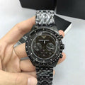  Shop Authentic Emporio Armani Tazio Chronograph Black Dial Black Steel Strap Watch For Men - AR5989 - Luxxuri