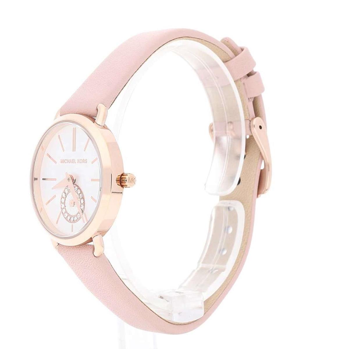  Shop Authentic Michael Kors Petite Portia Silver Dial Pink Rubber Strap Watch For Women - MK2735 - Luxxuri