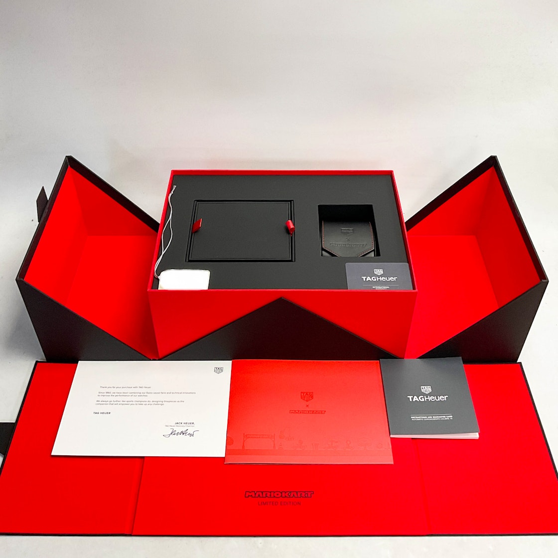  Shop Authentic Tag Heuer Formula 1 Mario Kart Chronograph Black Dial Black Leather Strap Watch for Men - CAZ201E.FC6517 - Luxxuri