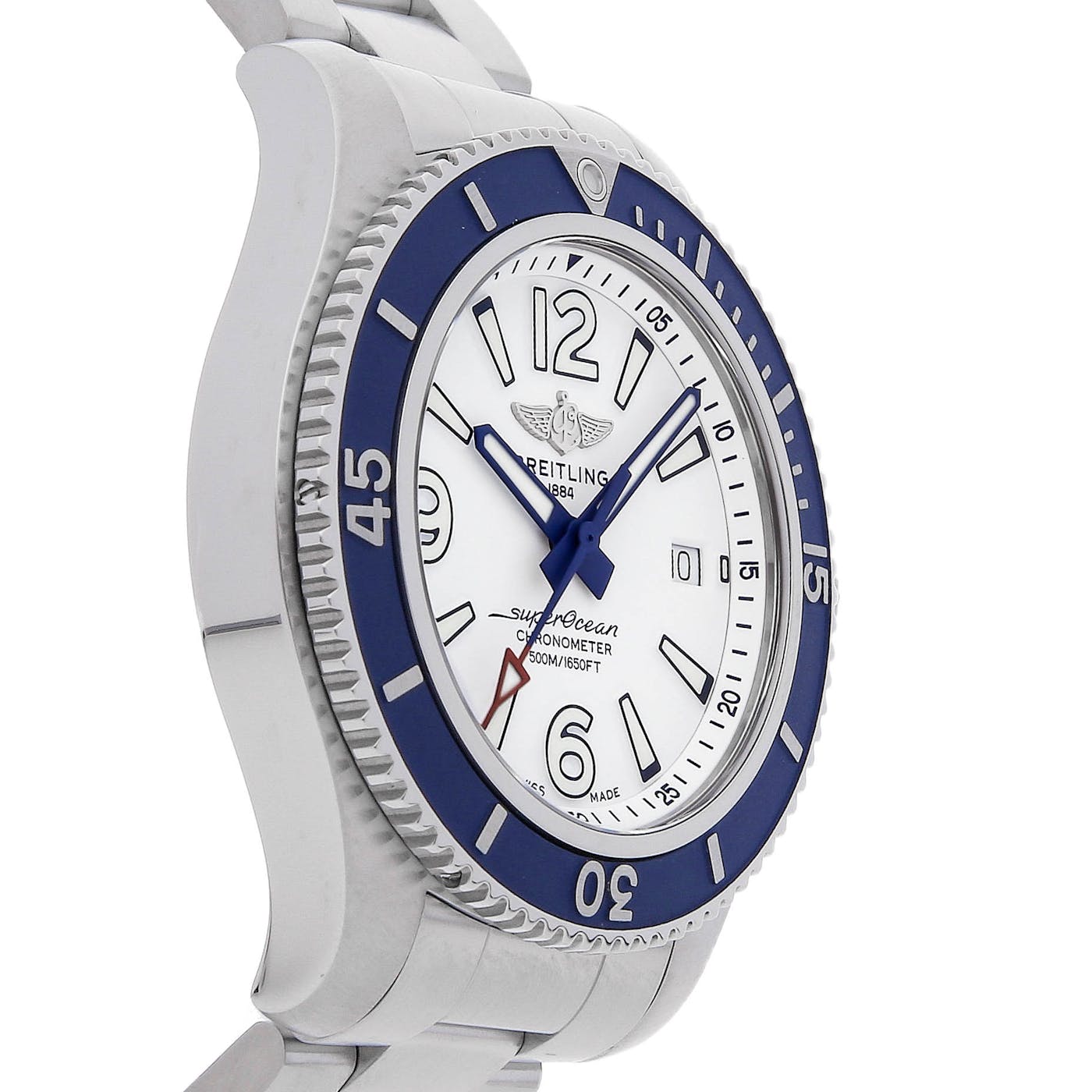  Shop Authentic Breitling Superocean 42mm White Dial Silver Steel Strap Watch for Men - A17366D81A1A1 - Luxxuri