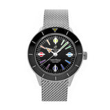  Shop Authentic Breitling Superocean Heritage '57 Black Dial Silver Mesh Bracelet Watch for Men - A103701A1B1A1 - Luxxuri