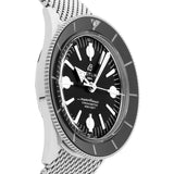  Shop Authentic Breitling Superocean Heritage '57 Black Dial Silver Mesh Bracelet Watch for Men - A10370121B1A1 - Luxxuri