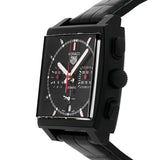  Shop Authentic Tag Heuer Monaco Automatic Chronograph Black Dial Black Leather Strap Watch for Men - CBL2180.FC6497 - Luxxuri