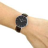  Shop Authentic Daniel Wellington Classic Petite York Black Dial Brown Leather Strap Watch For Women - DW00100182 - Luxxuri