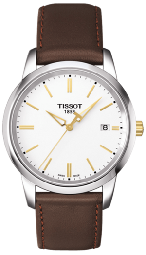  Shop Authentic Tissot T Classic Dream White Dial Brown Leather Strap Watch for Men - T033.410.26.011.01 - Luxxuri