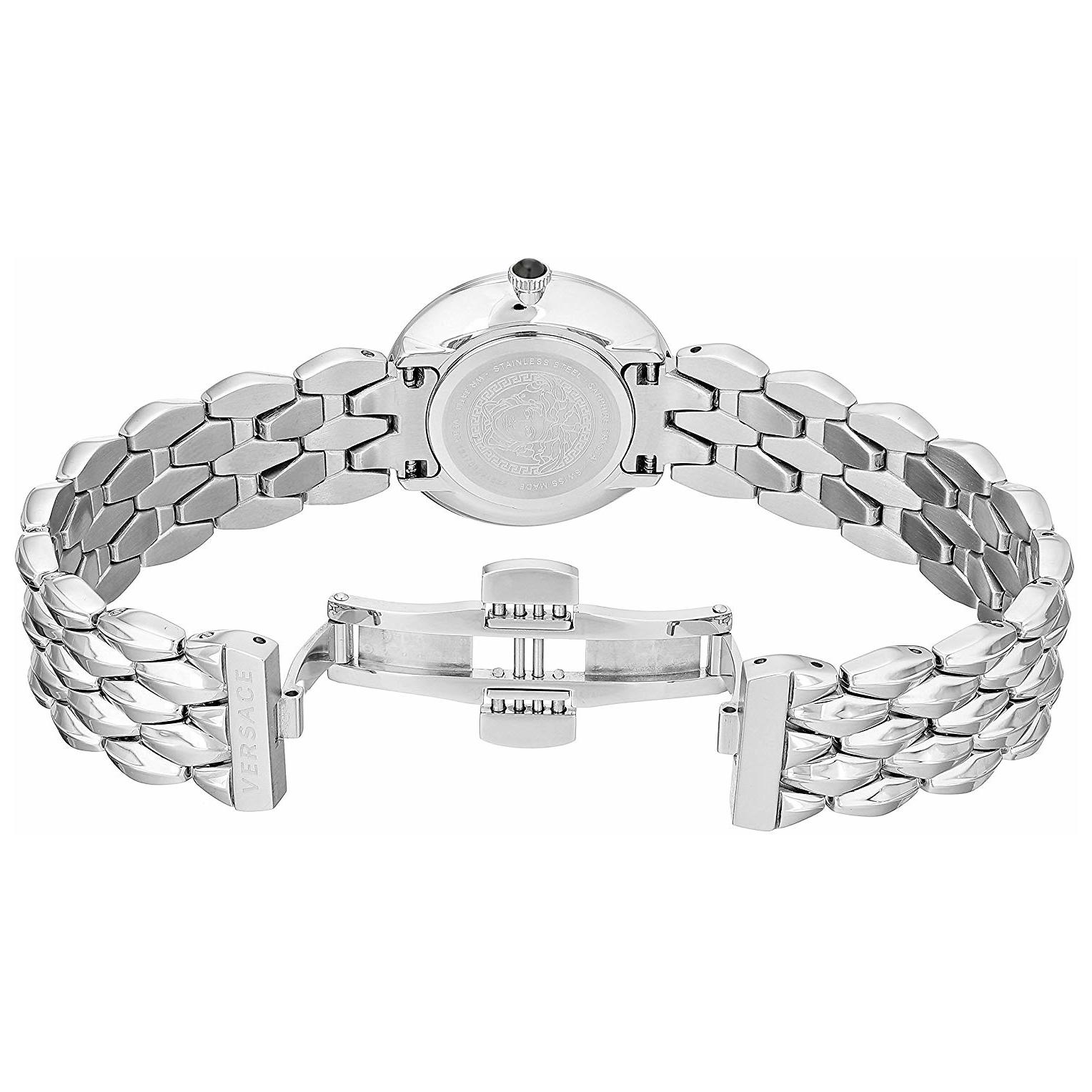  Shop Authentic Versace V-Flare Quartz Black Dial Silver Steel Strap Watch for Women - VEBN00618 - Luxxuri