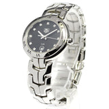  Shop Authentic Tag Heuer Link Quartz Diamonds Black Dial Silver Steel Strap Watch for Women - WAT1410.BA0954 - Luxxuri