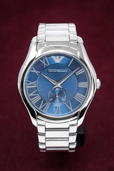  Shop Authentic Emporio Armani Valente Quartz Blue Dial Silver Steel Strap Watch For Men - AR11085 - Luxxuri