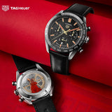  Shop Authentic Tag Heuer Carrera Year of The Rabbit Automatic Chronograph Black Dial Black Leather Strap Watch for Men - CBN2A1L.FC6521 - Luxxuri