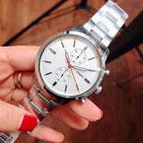  Shop Authentic Fossil Townsman White Dial Silver Steel Strap Watch for Men - FS5346 - Luxxuri