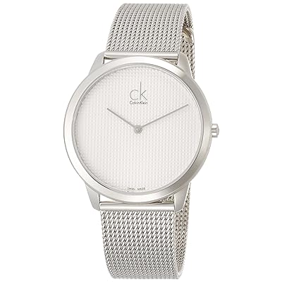  Shop Authentic Calvin Klein Minimal White Dial Silver Mesh Bracelet Watch for Men - K3M2112Y - Luxxuri