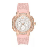  Shop Authentic Michael Kors Sidney Multifunction White Dial Pink Silicone Strap Watch For Women - MK7222 - Luxxuri