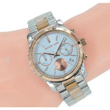  Shop Authentic Michael Kors Runway Chronograph Blue Dial Two Tone Steel Strap Watch For Women - MK6166 - Luxxuri