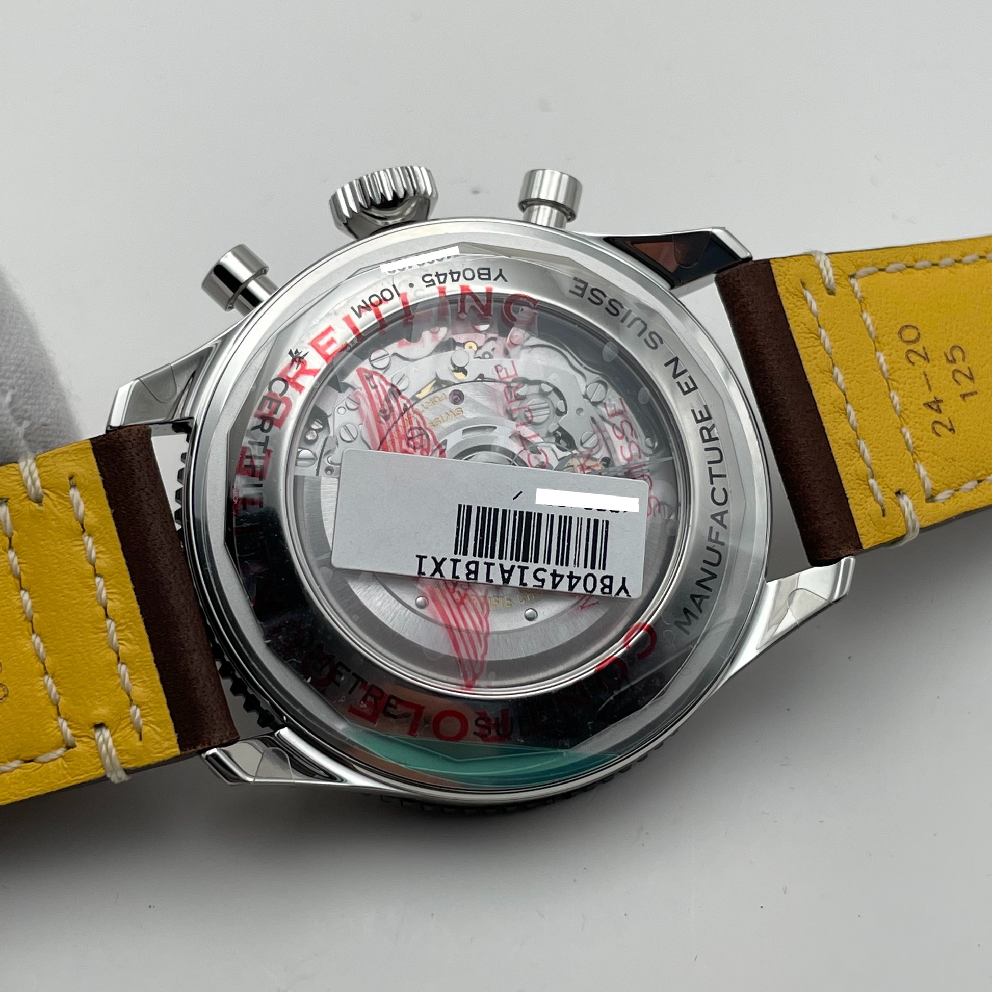  Shop Authentic Breitling Super Avi B04 Chronograph GMT 46 Mosquito Black Dial Brown Leather Strap Watch for Men - YB04451A1B1X1 - Luxxuri