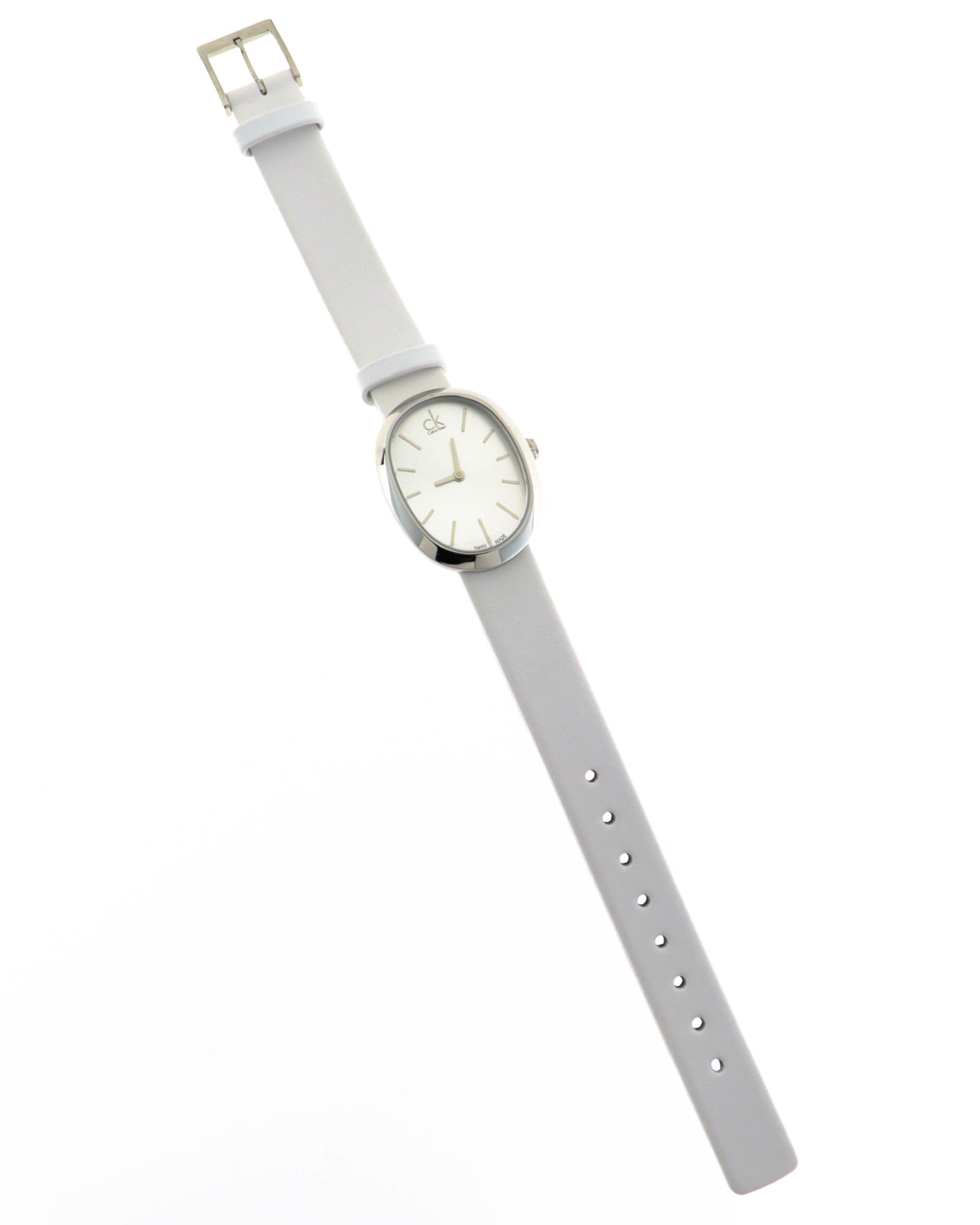  Shop Authentic Calvin Klein Incentive White Dial White Leather Strap Watch for Women - K3P231L6 - Luxxuri