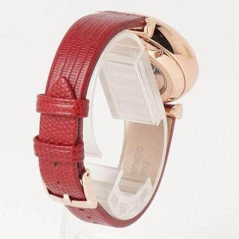  Shop Authentic Emporio Armani Gianni T-Bar Mother of Pearl White Dial Red Leather Strap Watch For Women - AR60048 - Luxxuri