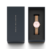  Shop Authentic Daniel Wellington Petite Melrose Mother of Pearl Pink Dial Pink Mesh Strap Watch For Women - DW00100513 - Luxxuri