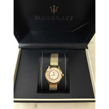  Shop Authentic Maserati Epoca Mother of Pearl Dial Yellow Gold Mesh Strap Watch For Women - R8853118502 - Luxxuri