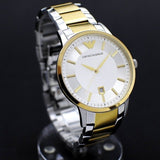  Shop Authentic Emporio Armani Renato Silver Dial Two Tone Steel Strap Watch For Men - AR2449 - Luxxuri