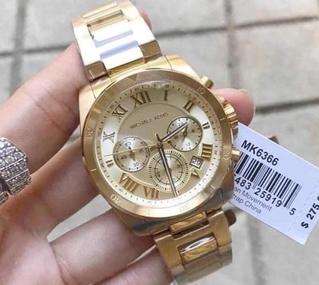  Shop Authentic Michael Kors Brecken Chronograph Gold Dial Gold Steel Strap Watch For Women - MK6366 - Luxxuri