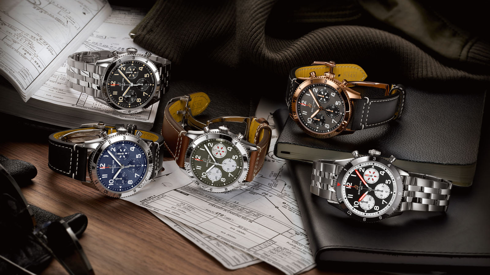  Shop Authentic Breitling Avi Ref. 765 1964 Re Edition Black Dial Black Leather Strap Watch for Men - AB09451A1B1X1 - Luxxuri