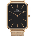  Shop Authentic Daniel Wellington Quadro Pressed Melrose Black Dial Gold Mesh Bracelet Watch For Men - DW00100466 - Luxxuri