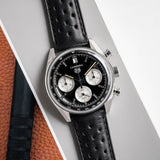  Shop Authentic Tag Heuer Carrera Automatic Chronograph Black Dial Black Leather Strap Watch for Men - CBS2210.FC6534 - Luxxuri