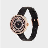  Shop Authentic Emporio Armani Rosa Two Hand Black Dial Black Leather Strap Watch For Women - AR11493 - Luxxuri