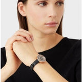  Shop Authentic Emporio Armani Rosa Two Hand Black Dial Black Leather Strap Watch For Women - AR11493 - Luxxuri