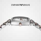  Shop Authentic Emporio Armani Gianni T Bar White Mother Of Pearl Dial Two Tone Steel Strap Watch For Women - AR11519 - Luxxuri