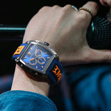  Shop Authentic Versace Iconic Dominus Chronograph Blue Dial Blue Rubber Strap Watch For Men - VE6H00323 - Luxxuri