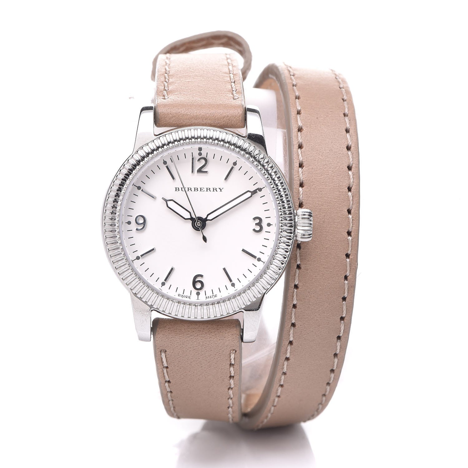  Shop Authentic Burberry Utilitarian White Dial Pink Leather Strap Watch for Women - BU7847 - Luxxuri