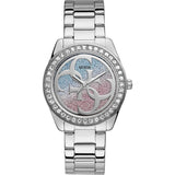  Shop Authentic Guess G Twist Diamonds Silver Dial Silver Steel Strap Watch For Women - W1201L1 - Luxxuri