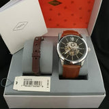  Shop Authentic Fossil Flynn Automatic Black Dial Brown Leather Strap Watch for Men - BQ2270 - Luxxuri