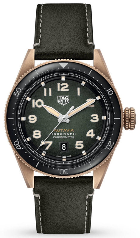  Shop Authentic Tag Heuer Autavia Olive Green Dial Watch for Men - WBE5190.FC8268 - Luxxuri