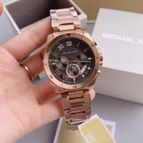  Shop Authentic Michael Kors Brecken Chronograph Analog Black Dial Rose Gold Steel Strap Watch For Women - MK8563 - Luxxuri