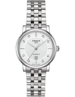  Shop Authentic Tissot T Classic Carson Premium White Diamonds Dial Silver Steel Strap Watch for Women - T1222071103600 - Luxxuri