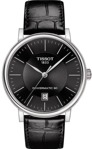  Shop Authentic Tissot Carson Premium Powermatic 80 Black Dial Black Leather Strap Watch For Men - T122.407.16.051.00 - Luxxuri