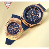  Shop Authentic Guess Legacy Blue Dial Blue Silicone Strap Watch For Men - W1049G2 - Luxxuri