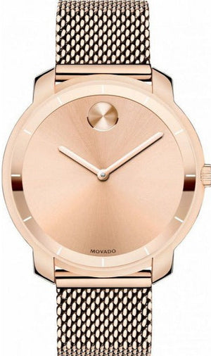  Shop Authentic Movado Bold Rose Gold Dial Rose Gold Mesh Bracelet Watch For Women - 3600243 - Luxxuri