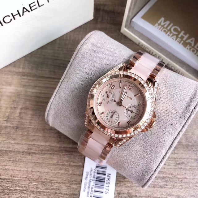  Shop Authentic Michael Kors Blair Rose Gold Dial Two Tone Steel Strap Watch for Women - MK6175 - Luxxuri