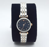  Shop Authentic Emporio Armani Gianni T Bar Quartz Blue Dial Two Tone Steel Strap Watch For Women - AR11222 - Luxxuri