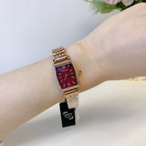  Shop Authentic Emporio Armani Two Hand Diamonds Burgundy Dial Rose Gold Steel Strap Watch For Women - AR11488 - Luxxuri