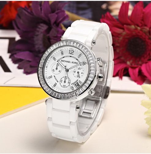  Shop Authentic Michael Kors Parker White Dial White Leather Strap Watch for Women - MK5848 - Luxxuri