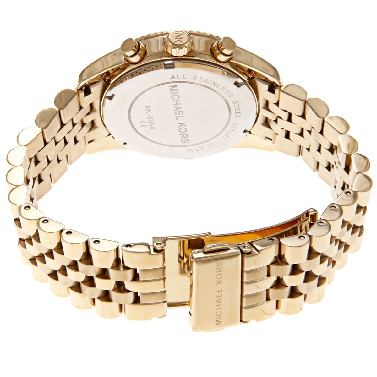  Shop Authentic Michael Kors Lexington Chronograph Gold Dial Gold Steel Strap Watch for Women - MK5556 - Luxxuri