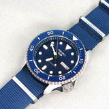  Shop Authentic Seiko 5 Sports Automatic SKX Blue Dial Blue NATO Strap Watch For Men - SRPD51K2 - Luxxuri