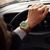  Shop Authentic Maurice Lacroix Aikon Automatic Green Dial Brown Leather Strap Watch For Men - AI6008-BRZ0B-630-M - Luxxuri
