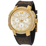  Shop Authentic Michael Kors Sidney Multifunction White Dial Brown Leather Strap Watch For Women - MK6948 - Luxxuri