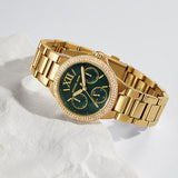 Shop Authentic Michael Kors Camille Multifunction Green Dial Gold Steel Strap Watch For Women - MK6981 - Luxxuri